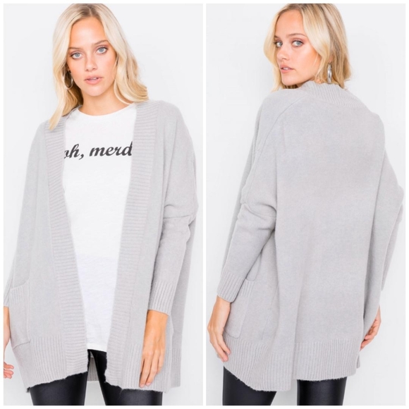 LAST ONE❗Casual Cozy Chic Oversized Open Cardigan - Picture 3 of 4